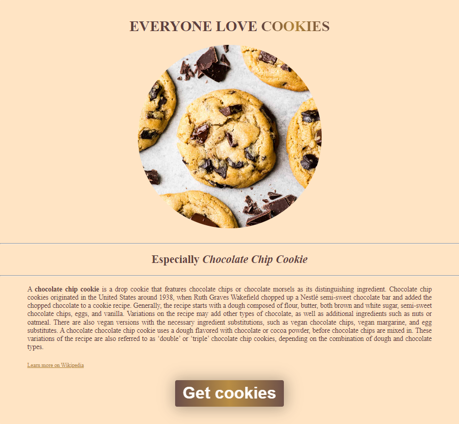 Cookies project